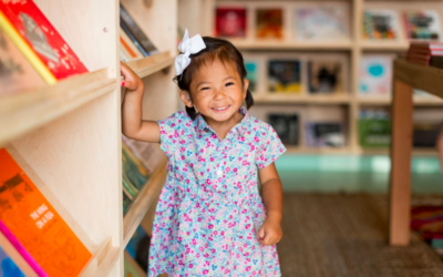 young child with cochlear implant